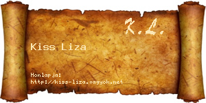 Kiss Liza névjegykártya
