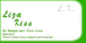 liza kiss business card
